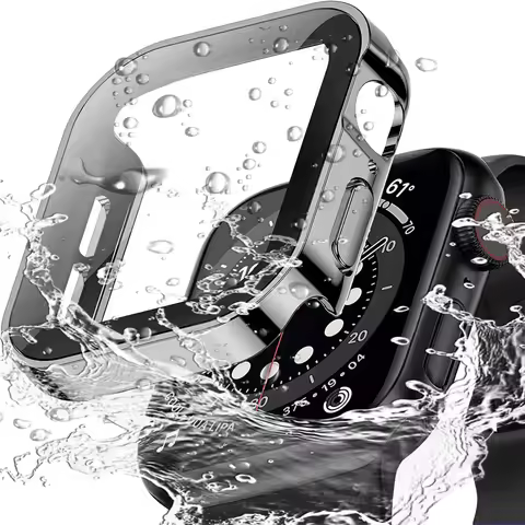 Waterproof Case For Apple Watch 7 8 49mm 44mm 45mm 40mm 41mm Straight Edge Screen Protector Cover Ca