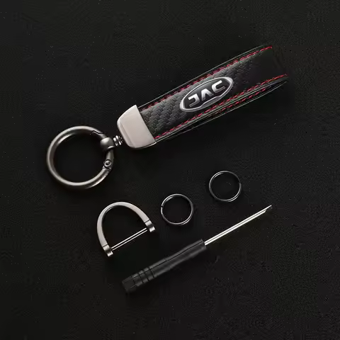 For JAC Refine J3 J2 S5 J5 J6 J4 Vapour Keychain with logo Car metal leather key chain With car logo