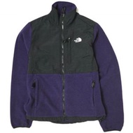 THE NORTH FACE Denali 女夾克，大號，紫/黑色，Polartec 抓絨布料，外套。二手。
