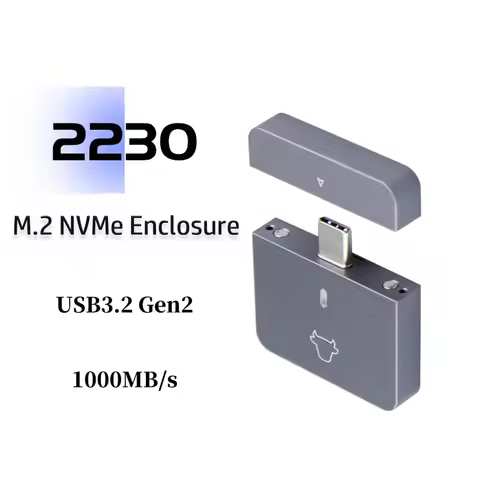 M.2 NVMe 2230 SSD Enclosure USB C Adapter 10Gbps USB3.2 Gen2 External Case Box for M2 2230 NVMe SN74