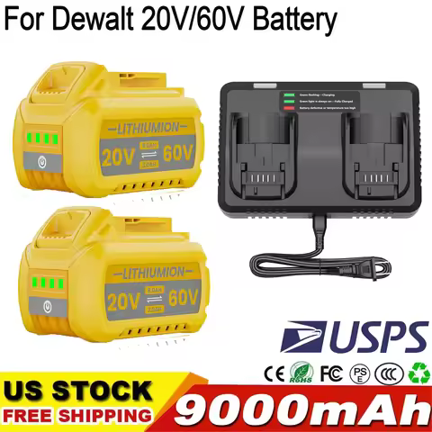 For Dewalt DCB609 20v 60v Max Flexvolt 9ah Lithium-ion Battery 21700 Rechargeable For Dewalt DCB606 