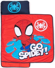 Jay Franco Marvel Spidey & His Amazing Friends Go Spidey Nap Mat – Built-in Pillow and Blanket - Sup