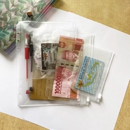 Binderku Zipper Binder A5 6ring Ziplock Plastic PVC White Size 21 x 15 cm Stationery