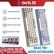 💥Hot Sales💥 3 Mode Hotswap Wireless Bluetooth Mechanical Keyboard 65 Keys Backlight Mechanical Gaming Keyboard for PC