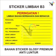 B3 Waste Sticker (Village and Toxic Material) Hazardous/, NUGRAHA PRINTING Label Material