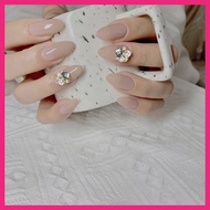 Thai Shop False Nails DD291 Fashion French Style Flash Drill