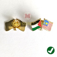 Palestine and Malaysia Friendship Flag Pin - Flag Pin