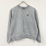 FILA 運動衫/運動鞋，V 領，灰色，L 碼，古著。