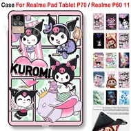 For Realme Pad Tablet P70 Fashion Cartoon Painting BUBU TPU Shockproof Back Cover For Realme P60 11 