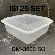 Promo / Thinwall Dm 3600 Ml Squere - 3600Ml Sq - Food Container - Isi
