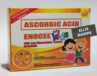 ENOCEE for Kids Ascorbic Acid Age 2-12 yrs old 100mg Chewable Box of 100 Tablets