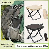 Outdoor Camping Chair, Lightweight Folding Stool With Zippered Storage Bag, Up To 120kg/265lbs. Ligh