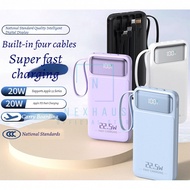 PD 20W CCC Certified Power Bank Super Fast Charging Power Bank 20000mAh Powerbank 4 in 1 Cable 3C Po