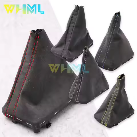 Car shift lever suede dust cover yellow/red/black/blue/white line, suitable for Audi A4 A5 A6 C7