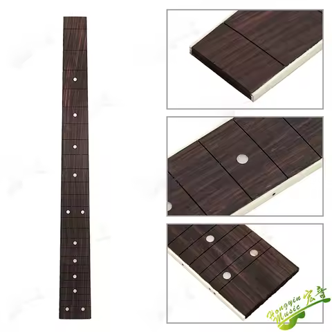 for Electric guitar neck fingerboard 648 628 string length 22 24Fret Wire Rose wood Ebony fretboard