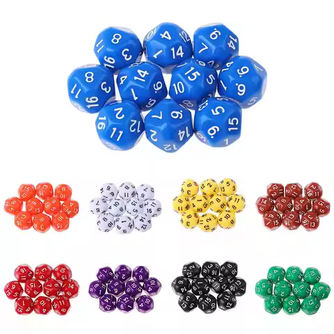 Polyhedral Dice D16 14mm Designer Acrylic Dice Mystery Role Playing Game Dice for Casino and RPG