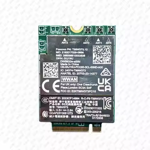 Used DW5932e DW5932e-eSIM T99W373 for DELL7350 7450 7650 Full Netcom 5G