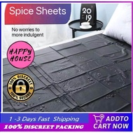 Happy House Adult Sex Bed Sheets Waterproof PVC Vinyl Mattress Cover 130CM x 220CM (Black Color) Sex