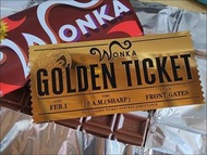 Willy Wonka Golden Ticket查理和巧克力工廠金獎券同款威力旺卡巧克力劵幸運劵票