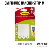 3M Picutre Hanging Strips-M /Medium Picutre Hanging Strips/ Command Brand (4 Sets hold up to 5.4KG /