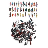 100Pcs Painted Model People Figures Scale 1:150 & 100Pcs Car Building Train Layout Scale N Z (1 To 2