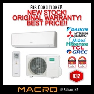 HISENSE Aircond 1HP / 1.5HP / 2HP / 2.5HP Penghawa Dingin Air Conditioner