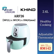 Khind 2.6L Healthy Cooking Air Fryer ARF26