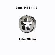 1pcs mata senai snai snei m14x1.5 senai baut 19 drat kasar round die tap lebar 38mm