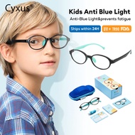 Cyxus Children Computer Anti-Blue Light Round Frame Glasses 2-6 6008