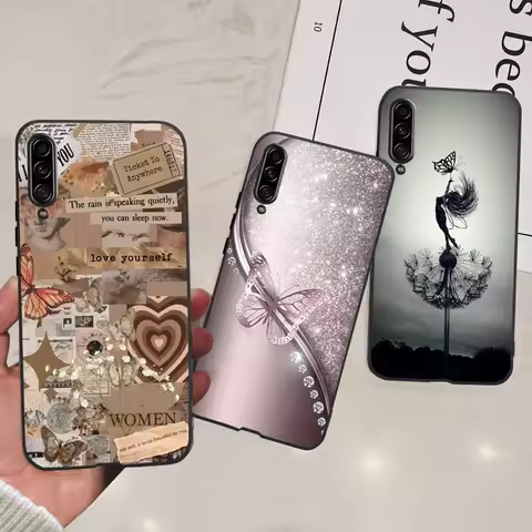 For Samsung Galaxy A90 5G 6.7" Case Coque Soft Silicone Back Cover Flower Butterfly Love Heart Slim 