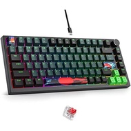 Fogruaden Wired 75% Percent Mechanical Keyboard, RGB Backlit 75 Percent Gaming Keyboard, Gasket Moun