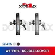 DOORMAX WF Wall Frame Type Double Lockset for Doors (Chrome/Analok)