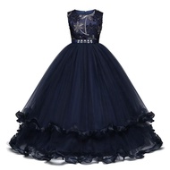 Floral Princess Gown for Kids Pageant Gown Party Birthday Wedding Long Ball Gown for Teens 5~14yrs