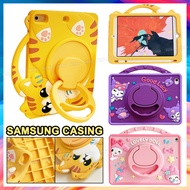 360 degree rotating Stand Kids Safe Cute 3D Cat Soft Silicone Cartoon Pattern Shockproof Tablet Case