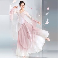 Classical Dance Costume Suit Elegant Gauze Practice Costume Chinese Dance Folk Dance Costume Chinese