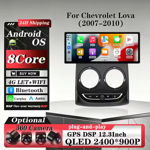 For Chevrolet Lova 2007-2010 Android Auto Wireless Carplay Car Radio Multimedia Video Player WIFI+4G