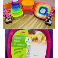 Food Container Rainbow Happy Fun 7pc
