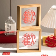 Taichung Ready Stock Physical Invoice ❰ Deer Pen Stationery ❱ Log Double-sided Glass Photo Frame Gla