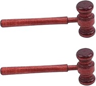 2 Pcs Wood Judge Gavels Auction Court Gavels Wooden Judge Hammers Wood Hammer Props Judge Costume Ac