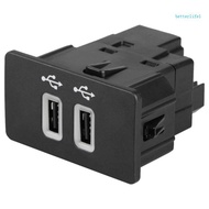 BTM USB Port Replacement Insert for Car Dashboard HC3Z-19A387-F 2 Front USB-A Openings Panel Fit Des
