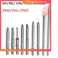 【HRDEAL】60-200mm PH0 PH1 PH2 802 Electric Cross Screwdriver Bit Magnetic ImpactDriver