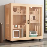 WOOD Solid wood cat villa home cat cage indoor cat cabinet cat house cat house cat house cat villa l