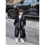 Extremely high quality hottrend soft denim set for boys, ripped denim set, high quality jeans set fo