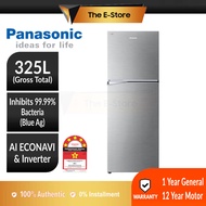 Panasonic 325L 2-door Top Freezer Refrigerator Inverter Econavi Energy Saving | NR-TV341BPSM NR-TV341BPKM (Fridge Peti Sejuk Peti Ais 电冰箱 NR-TV341 NR-TV341BP)