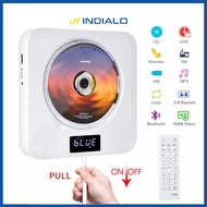 INDIALO Portable CD Player/Wall Mountable Portable Bluetooth CD Player Dengan Layar, Home Audio Deng