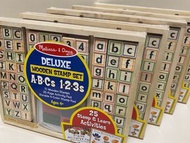 📦現貨📦 Melissa & Doug Deluxe Letters ABC and Numbers 123 Wooden Stamp Set 英文字母數字木質印章套裝豪華版 印仔stamps 再度返