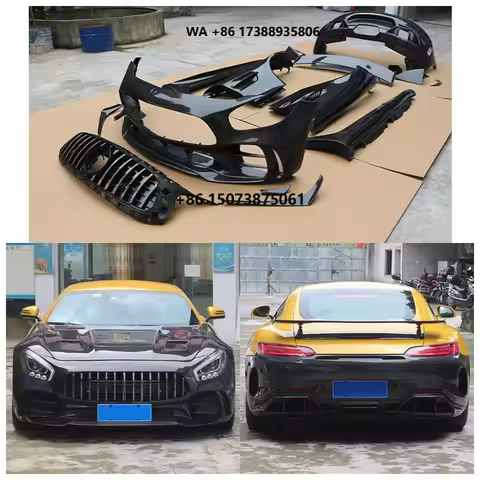 Carbon Fiber Body Kit For Ben-z A-MG GT GTR 2015-2023 Front Rear Bumper Side Skirt Grille Fender Bol