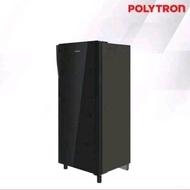 Kulkas Polytron PRA-18-DMY 1Pintu hitam polos khusus untuk kota