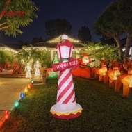 [tishita] Christmas Inflatable North Pole Lighthouse Scene Layout Light up 180cm Tall/70.87inch Tall