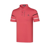 [Le coq sportif] Rooster Golf Clothing Men's Short-Sleeved T-Shirt Spring Summer Sports Jersey Polo Shirt Quick-Drying Breathable Perspiration